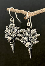 Load image into Gallery viewer, Sterling Hummingbird and pine leaves earrings